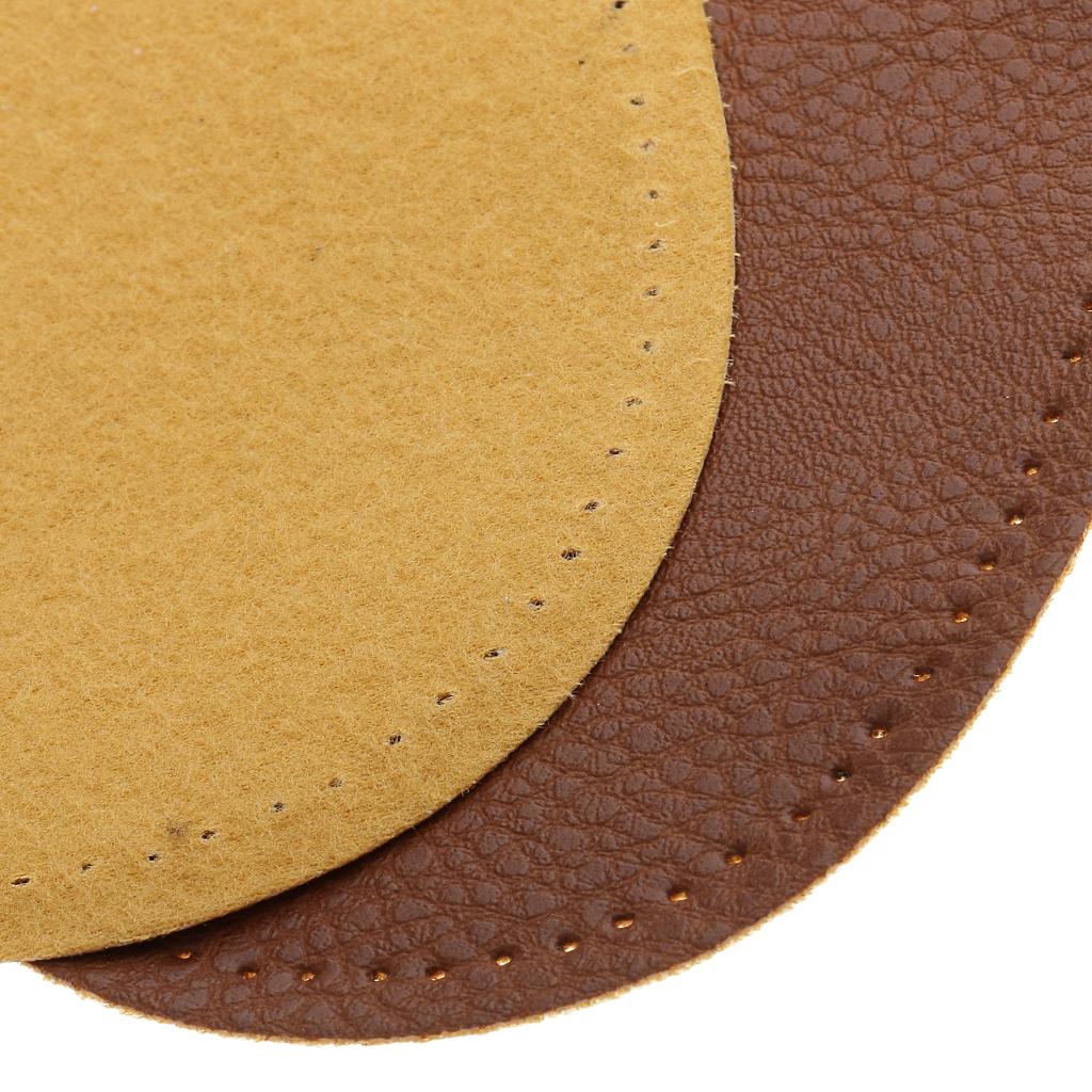 4 Pairs Assorted Leather Oval Sew on Elbow Knee Patches 14x9cm