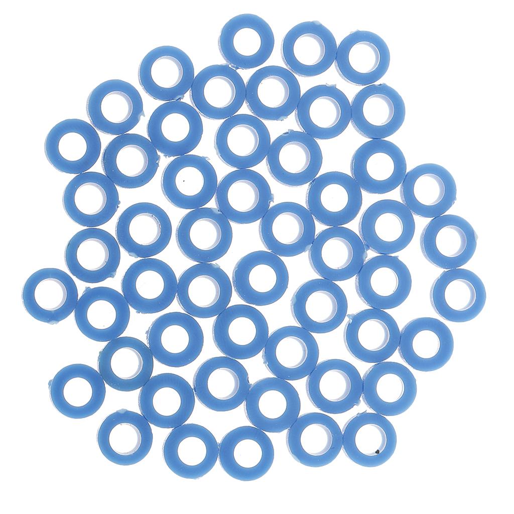 100pcs Plastic Gasket Shaft Sleeve Fixed Gear for Model Making Blue/White