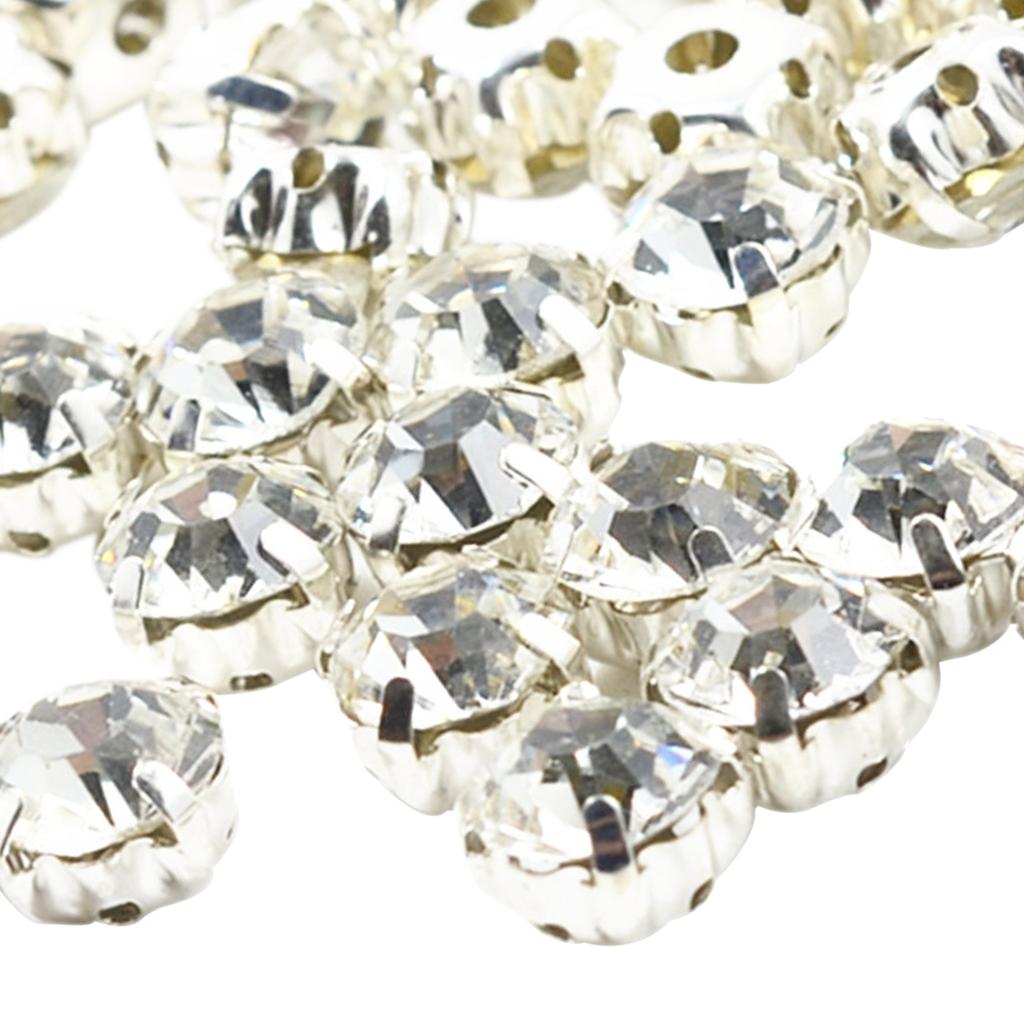 200x Handmade Diamante Sew On Crystal Rhinestone Beads Embellishment 7mm 8mm
