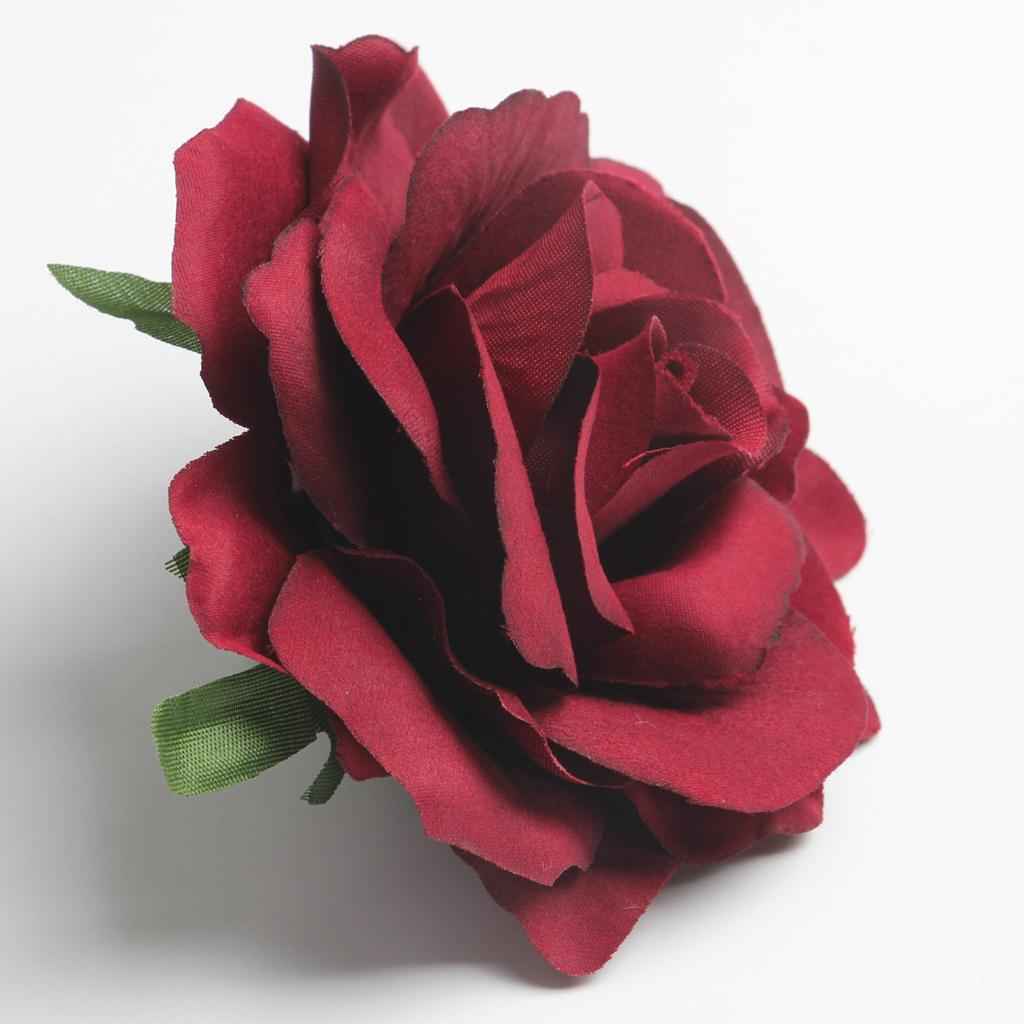 10 Pieces Artificial Silk Rose Buds Flower Head DIY Accessories wine red