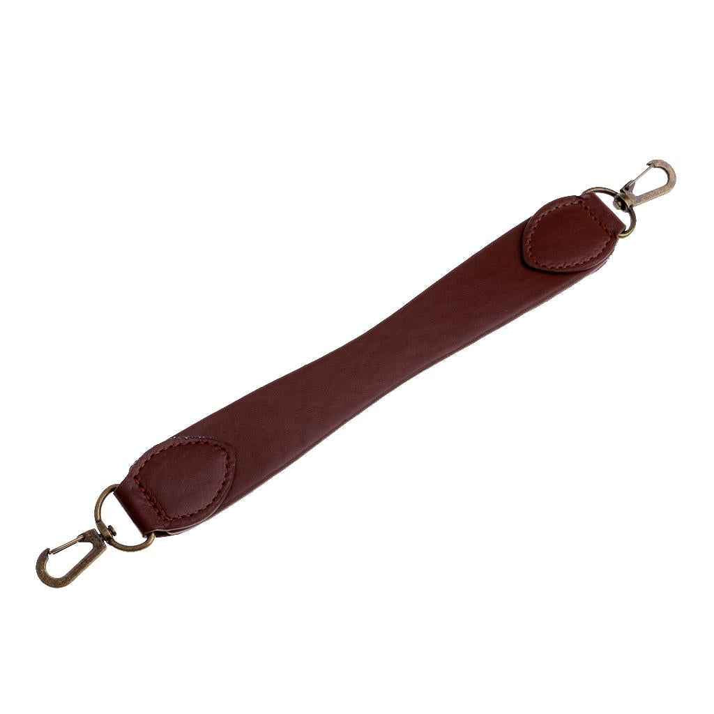PU Leather Short Handbag Strap Replacement Purse Handle Holder 29cm Coffee