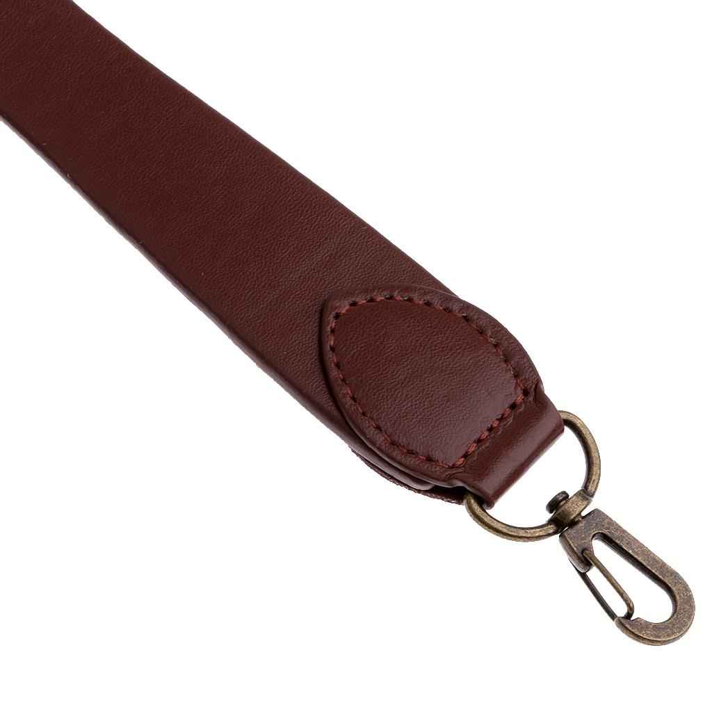 PU Leather Short Handbag Strap Replacement Purse Handle Holder 29cm Coffee