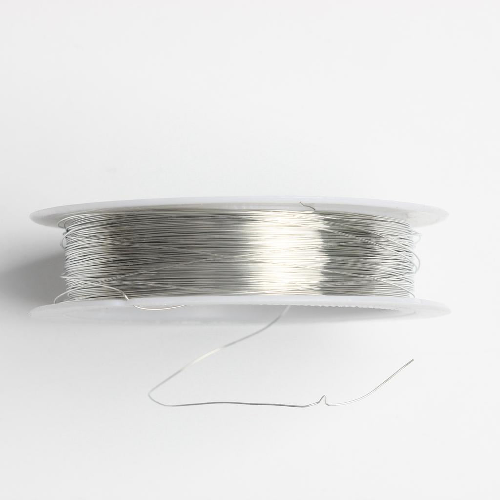 2 Rolls of 22 Meters Iron Wire for Jewelry Making Bridal Hair Jewelry 0.3mm