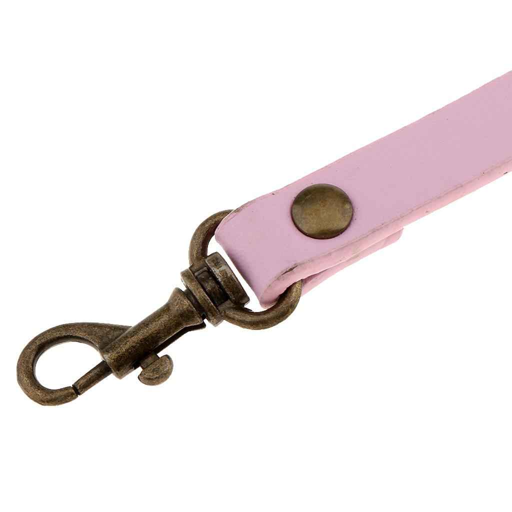 PU Leather Short Handbag Bag Strap Replacement Purse Handle 36cm Pink