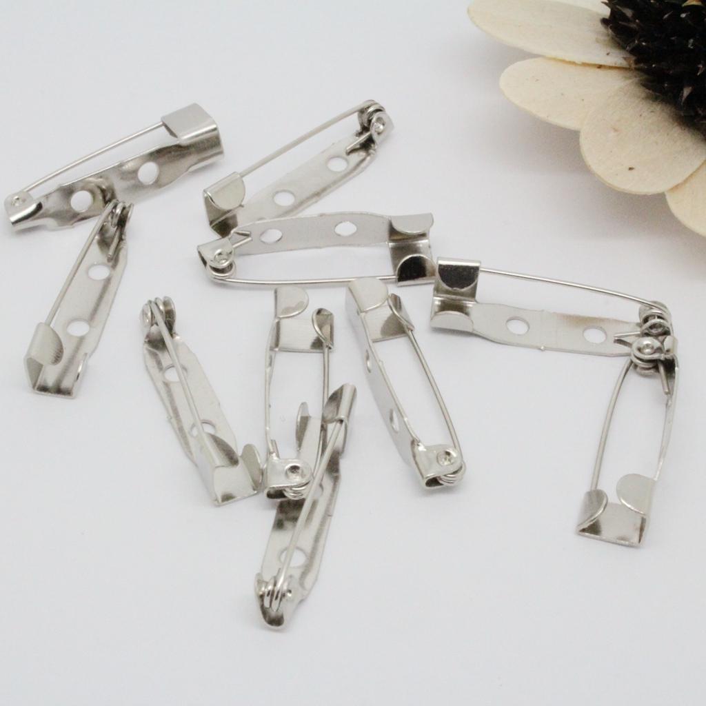 2x10 Pieces Brooch Backs Safety Pins Bar Pin Catch Findings
