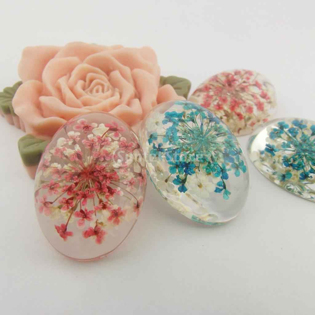 10 Pcs Dried Pressed Flowers for DIY Scrapbooking Crafts Purple Daisy