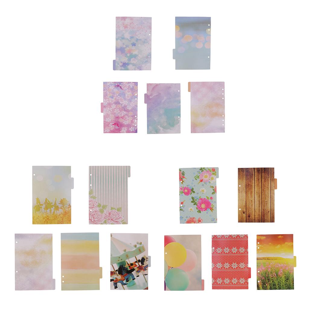 2x5 Pcs Colorful Tabbed Paper Planner Divider Index Page Tab A5 Notebook 1 #