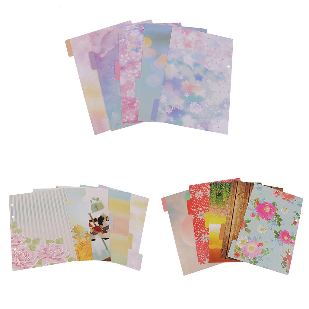 2x5 Pcs Colorful Tabbed Paper Planner Divider Index Page Tab A5 Notebook 1 #