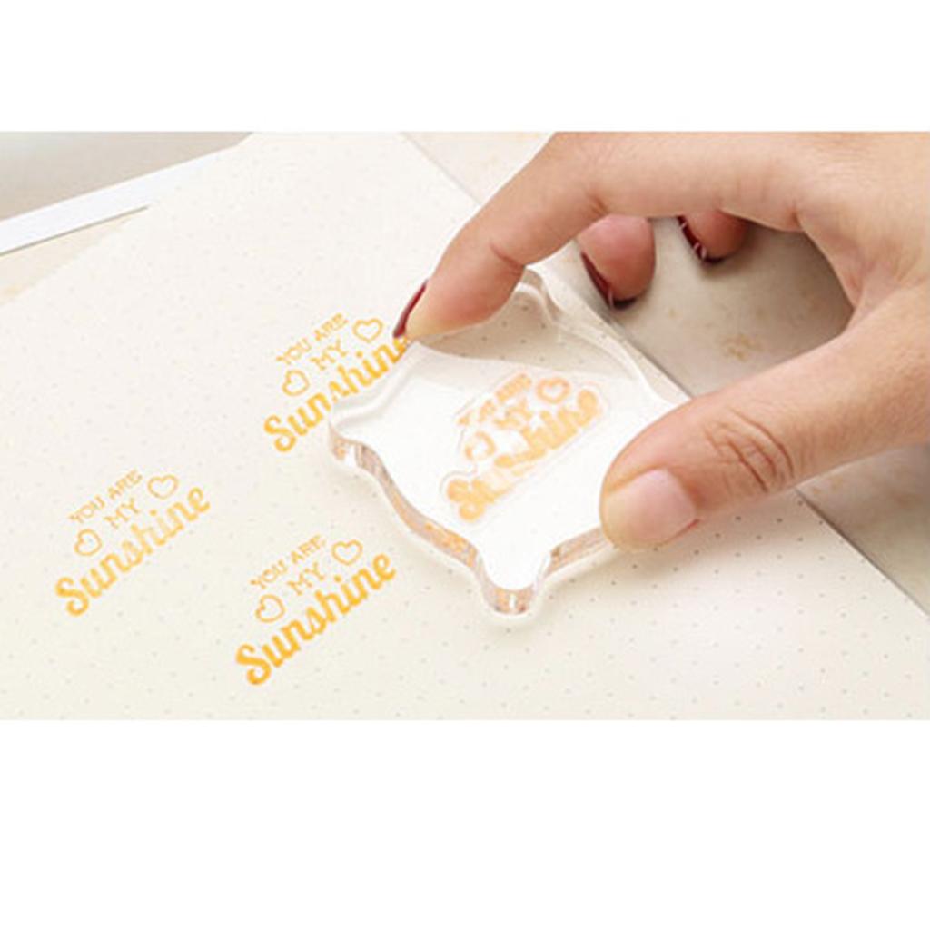 4xTransparent Scrapbook Clear Stamp Pad DIY Tool Acrylic Stamp Blocks 5x5cm