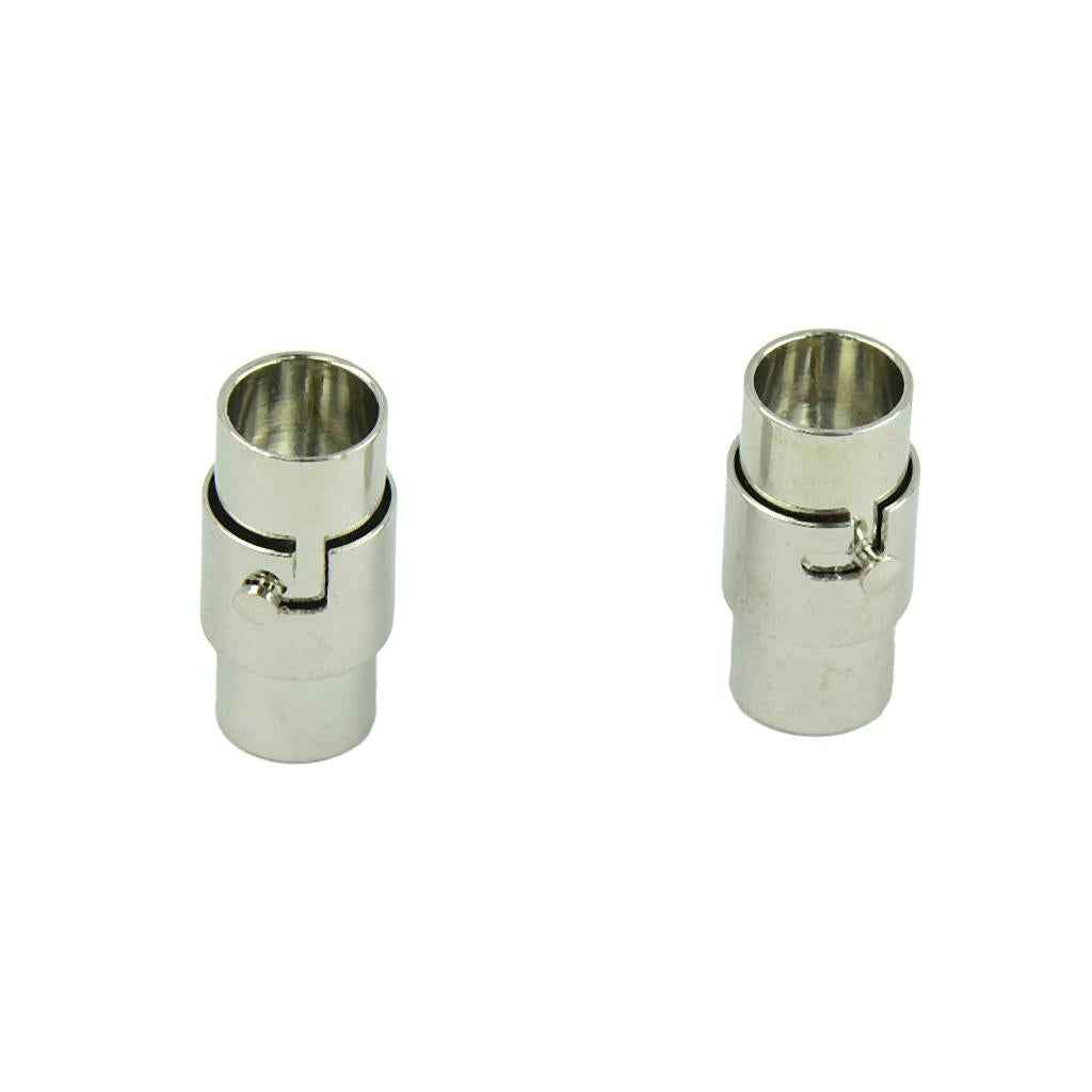 10 Pieces Silver Tone Brass Leather Glue Jewelry Glue in Magnetic Clasps for Jewelry Magnetic Jewelry Clasps Kumihimo Bracelet End Cap fit 5mm Leather Cord