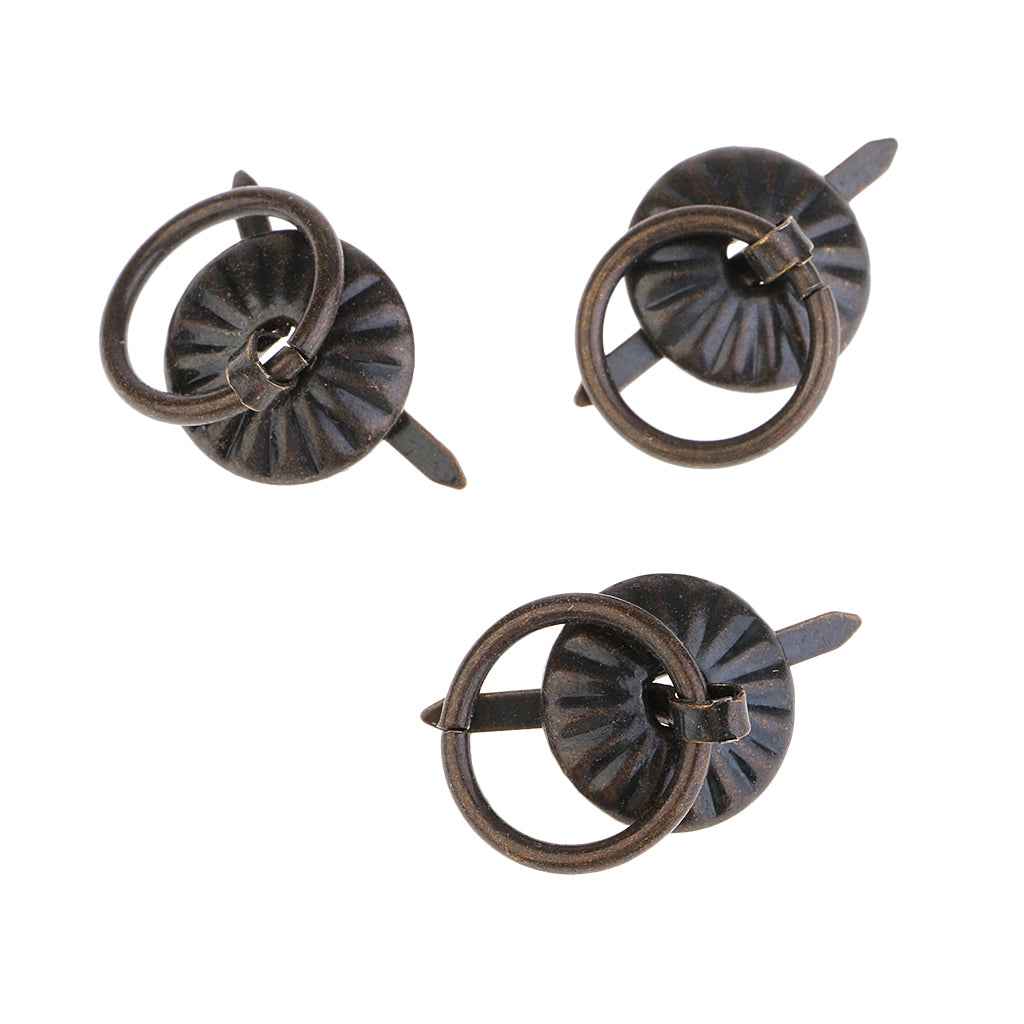 10 Piece Vintage Iron Round Sun Shape Cabinet Kitchen Cupboard Dresser Drawer Door Pull Handle