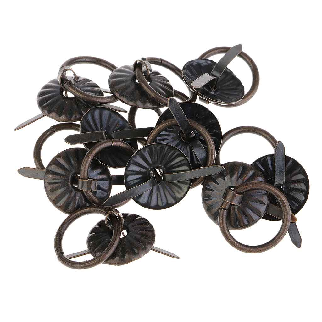 10 Piece Vintage Iron Round Sun Shape Cabinet Kitchen Cupboard Dresser Drawer Door Pull Handle