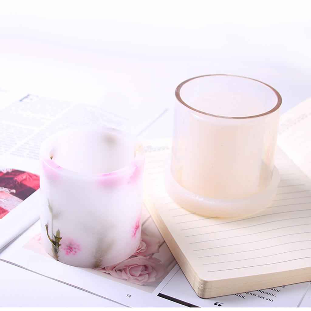 Plastic Cylinder Shape Candle Mould Tealight Mold for Candle Making 50x50mm
