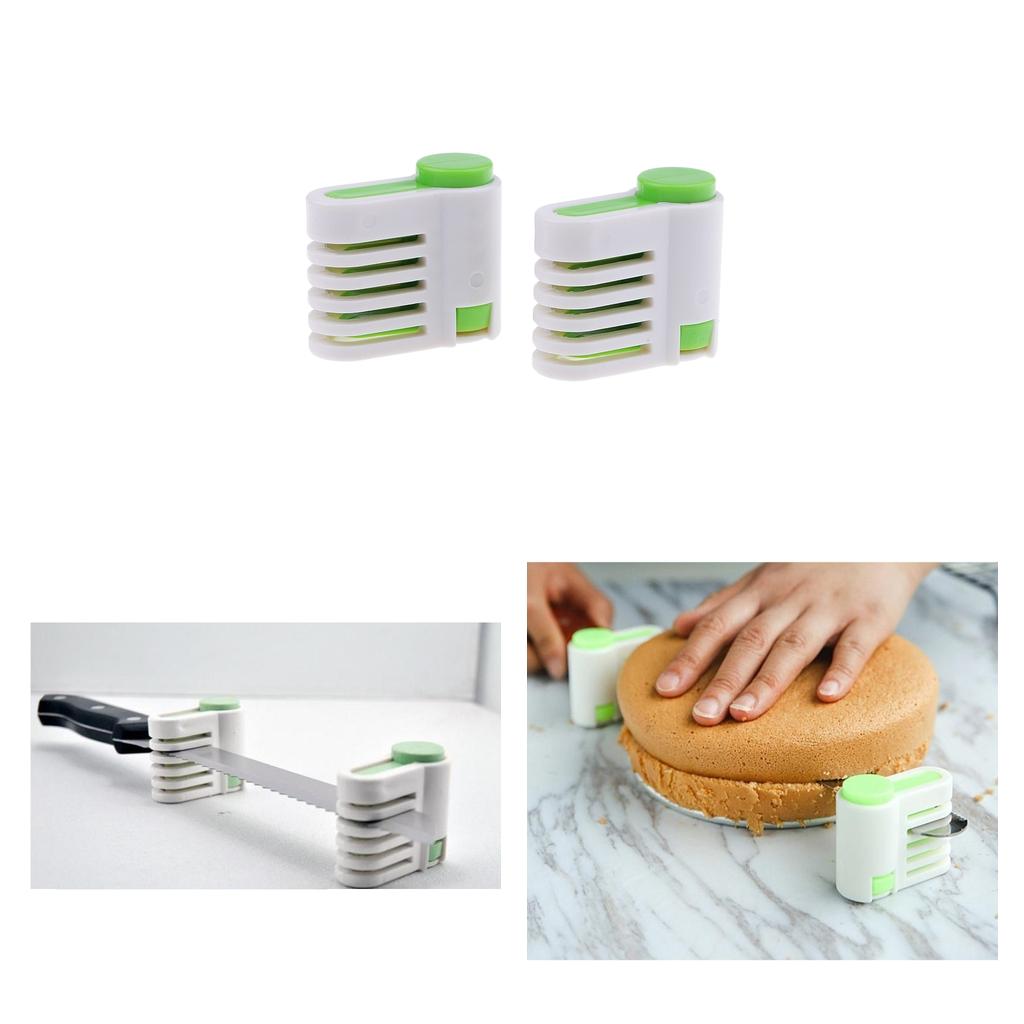 2x2 Pieces 5 Layers Kitchen DIY Cake Bread Cutter Leveler Slicer Fixator Tool