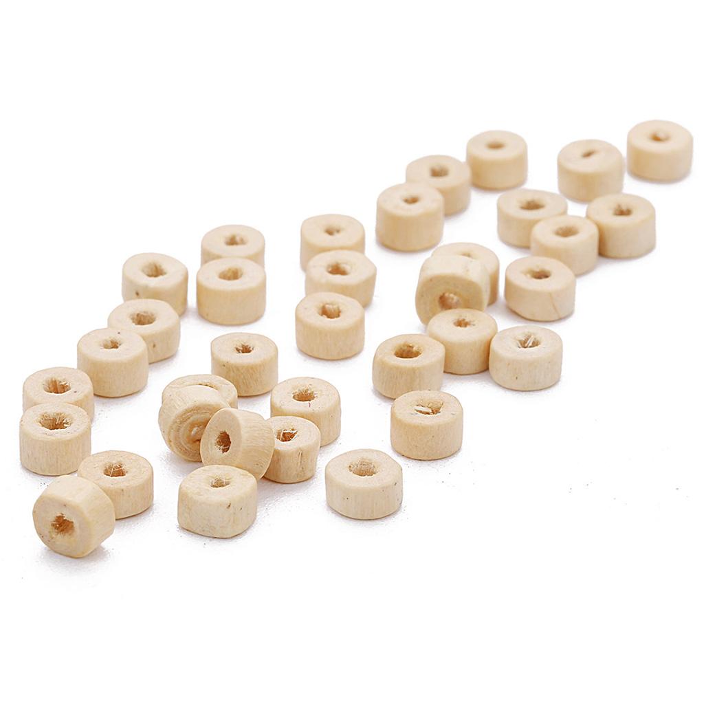 4x1000 Pieces Unfinished Wooden Rondelle Spacer Beads Jewelry Charms 5.5x3mm