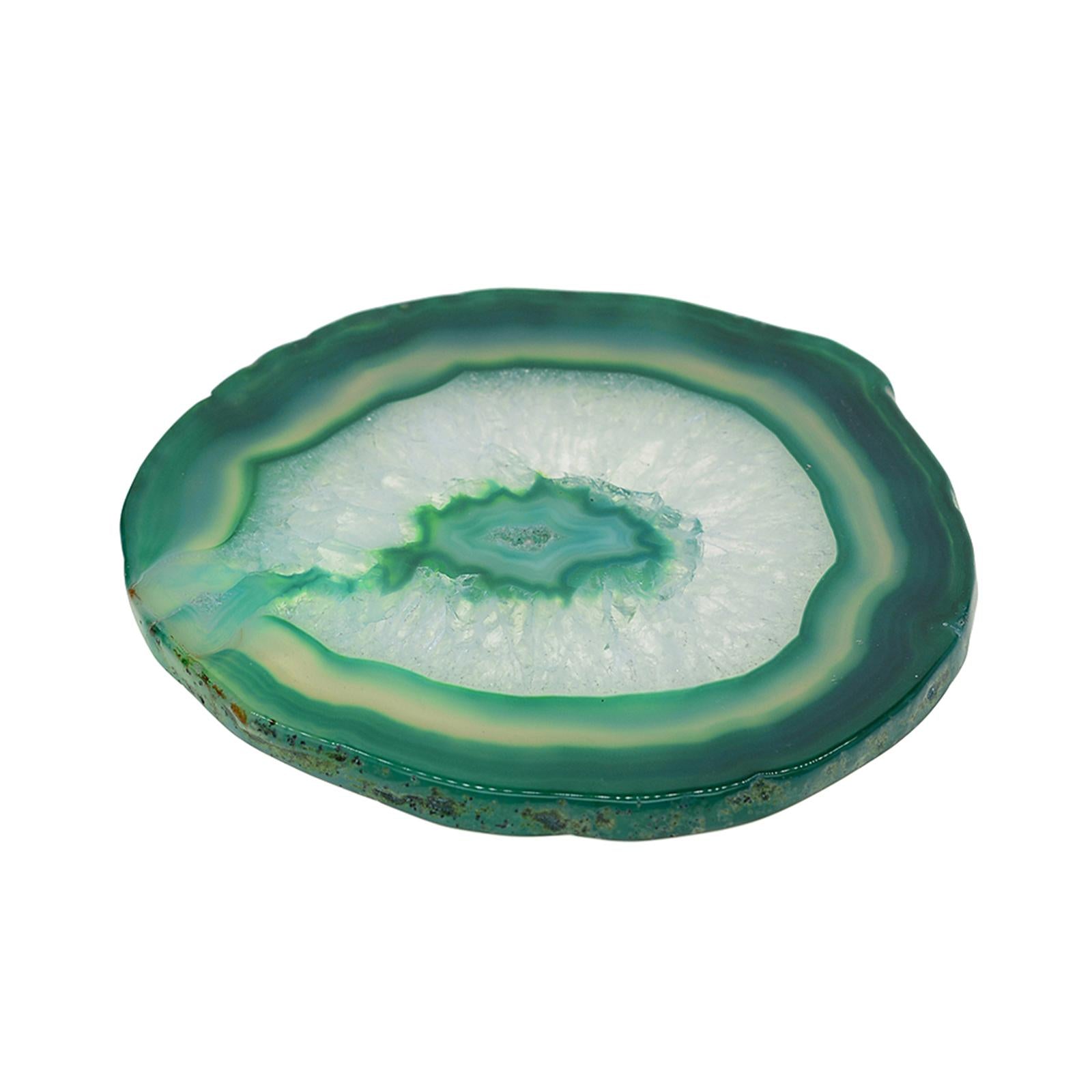 6 Pieces Colorful 80-100mm Agate Quartz Crystal Slices Coaster Home Ornament