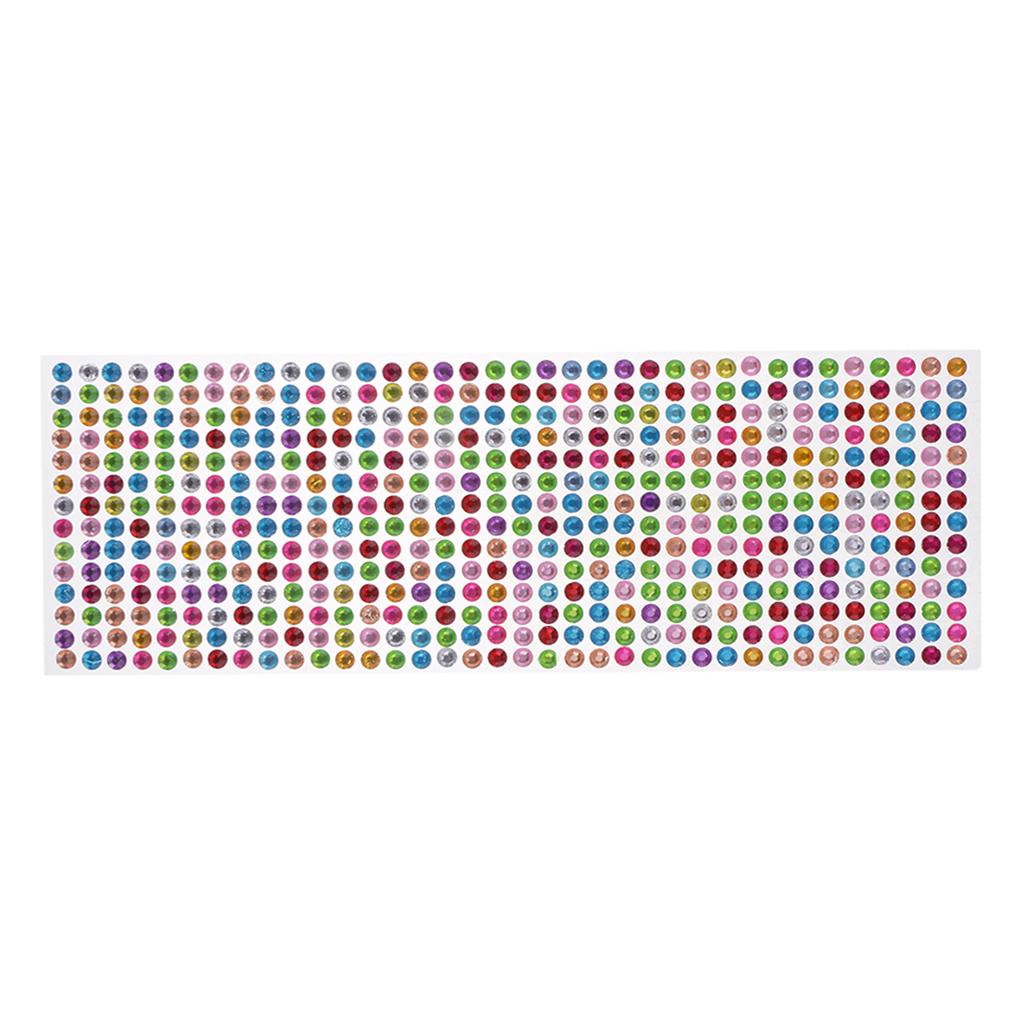 2x1 Piece Multicolor Diamond Sticker Rhinestone Self Adhesive Gem DIY Crafts