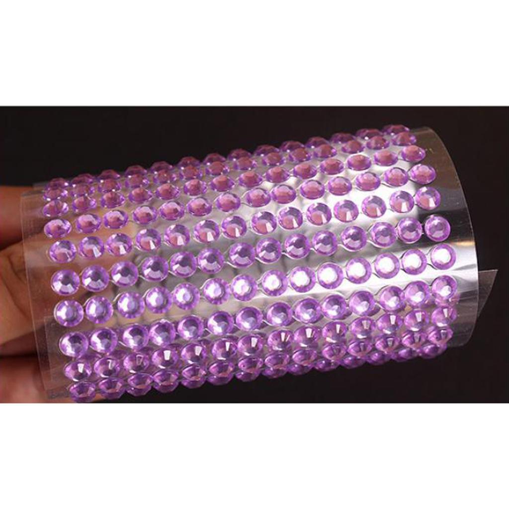 2x1 Piece Multicolor Diamond Sticker Rhinestone Self Adhesive Gem DIY Crafts