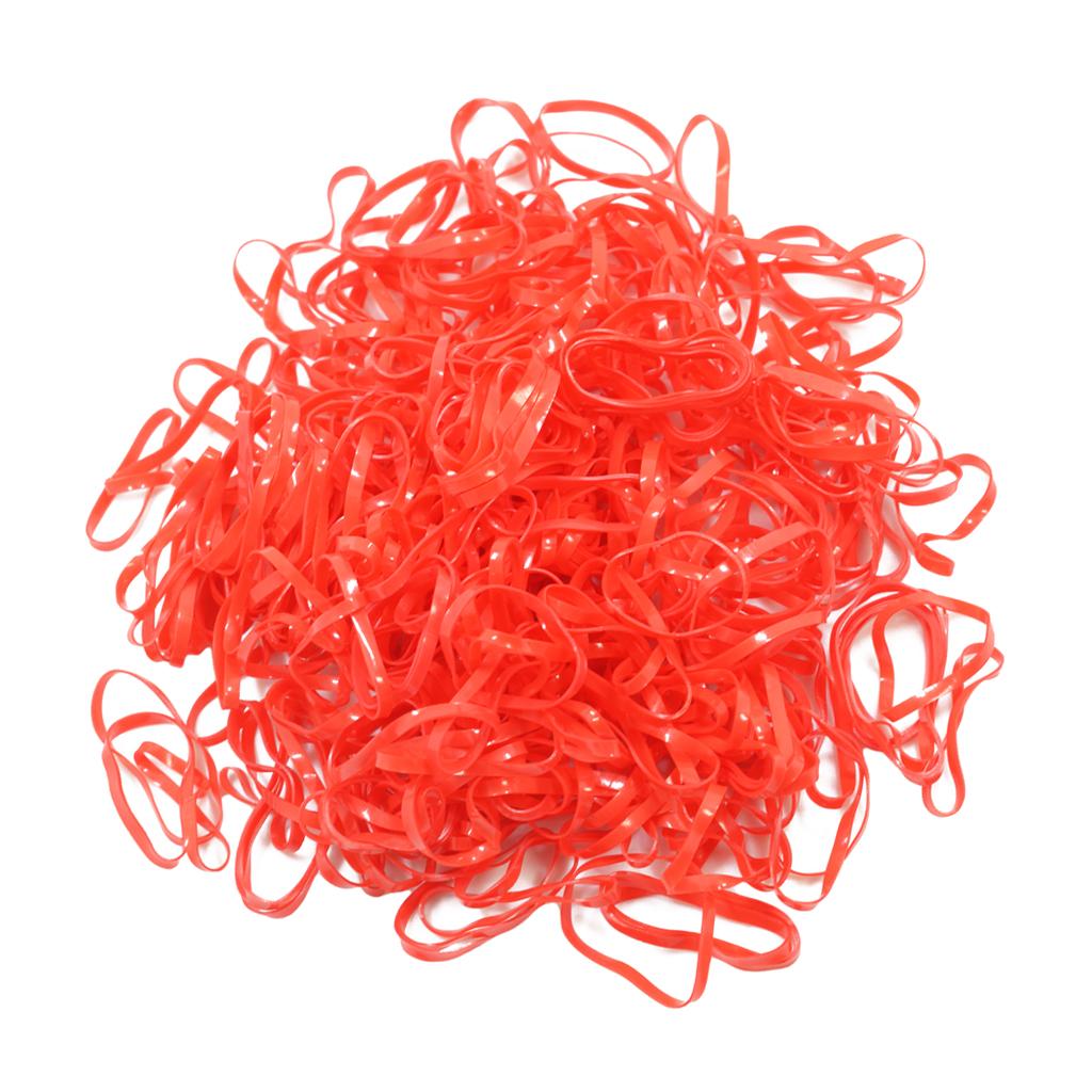 2x Rubber Band Ponytail Holder Rubber Hair Decoration Hair Elastic Red