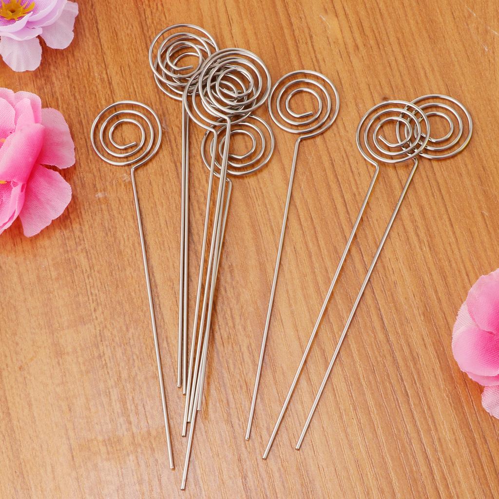 3xcarbon steel wire assorted shape photo clip holders round shape 120x22mm