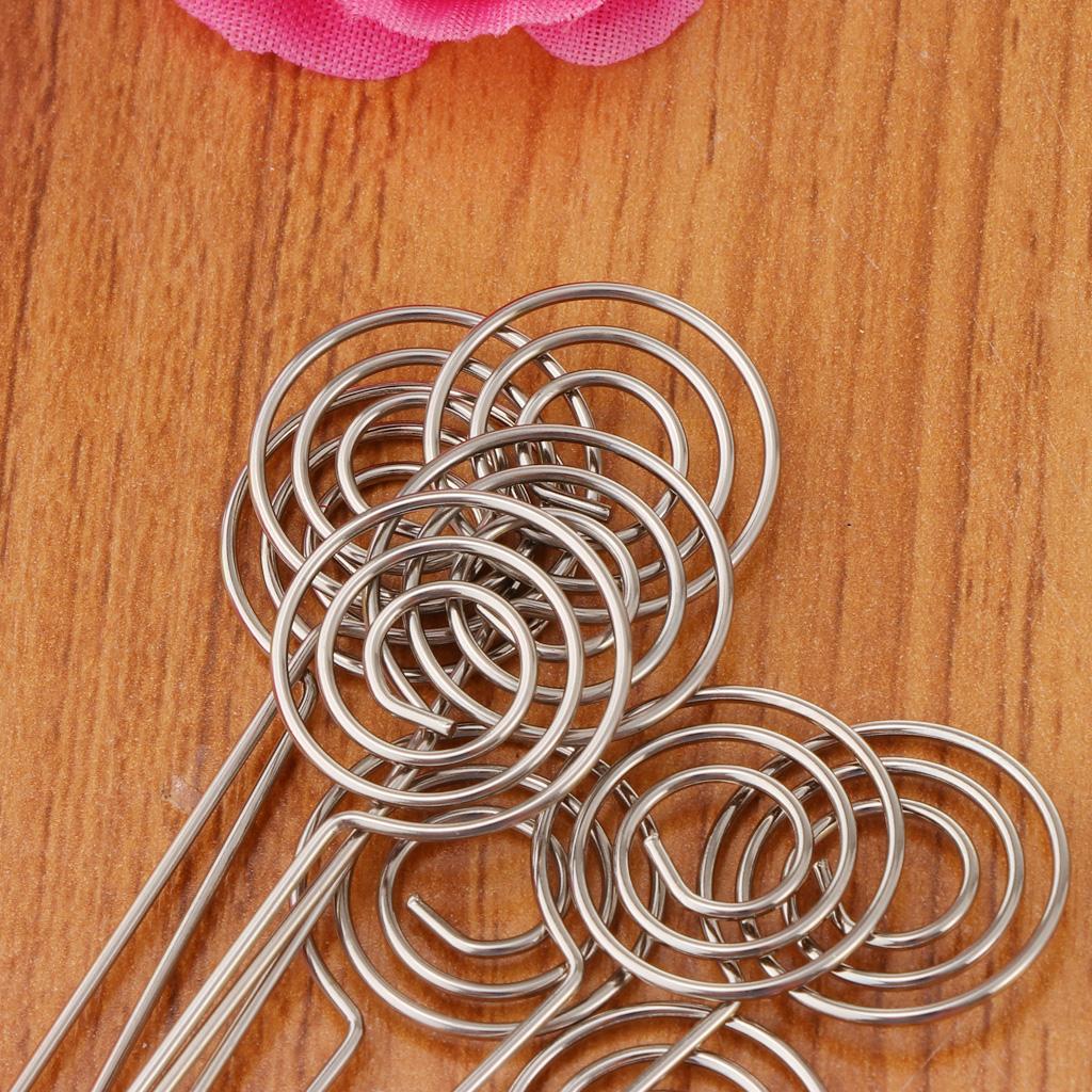 3xcarbon steel wire assorted shape photo clip holders round shape 120x22mm