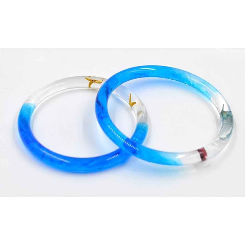 Silicone Mold Jewelry Making Bracelet Bangle Mould For Resin Flower DIY 63mm