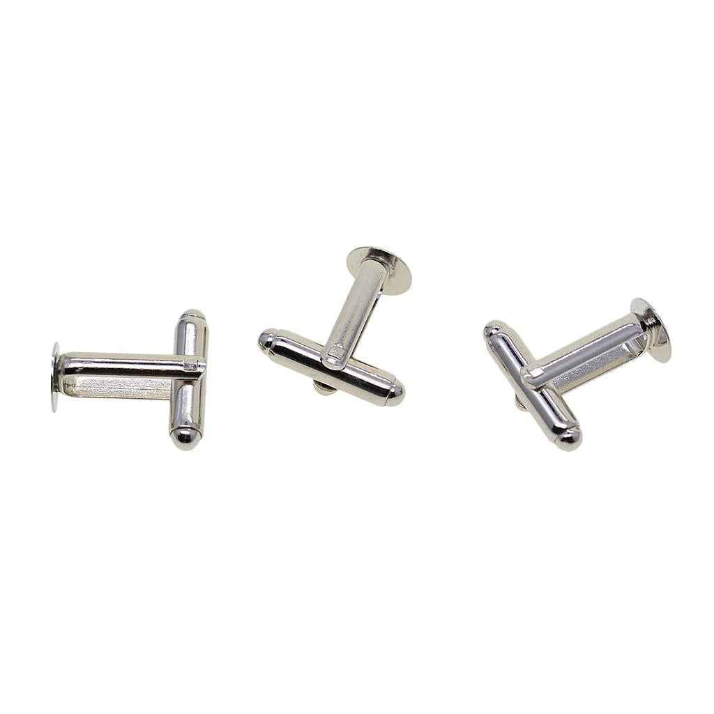 20 pieces Antiqued Silver 8mm Round Blank Settings Cuff Links Settings Bases