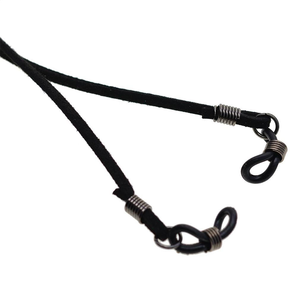 3x6 Pieces Leather Suede Securely Neck Cord Eyeglass Holder Retainer