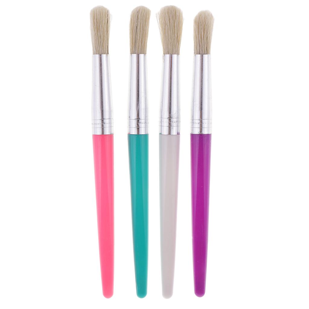 3x4 Pieces Kid Artist Paint Brushes Set Watercolor Acrylic Oil Painting Pens