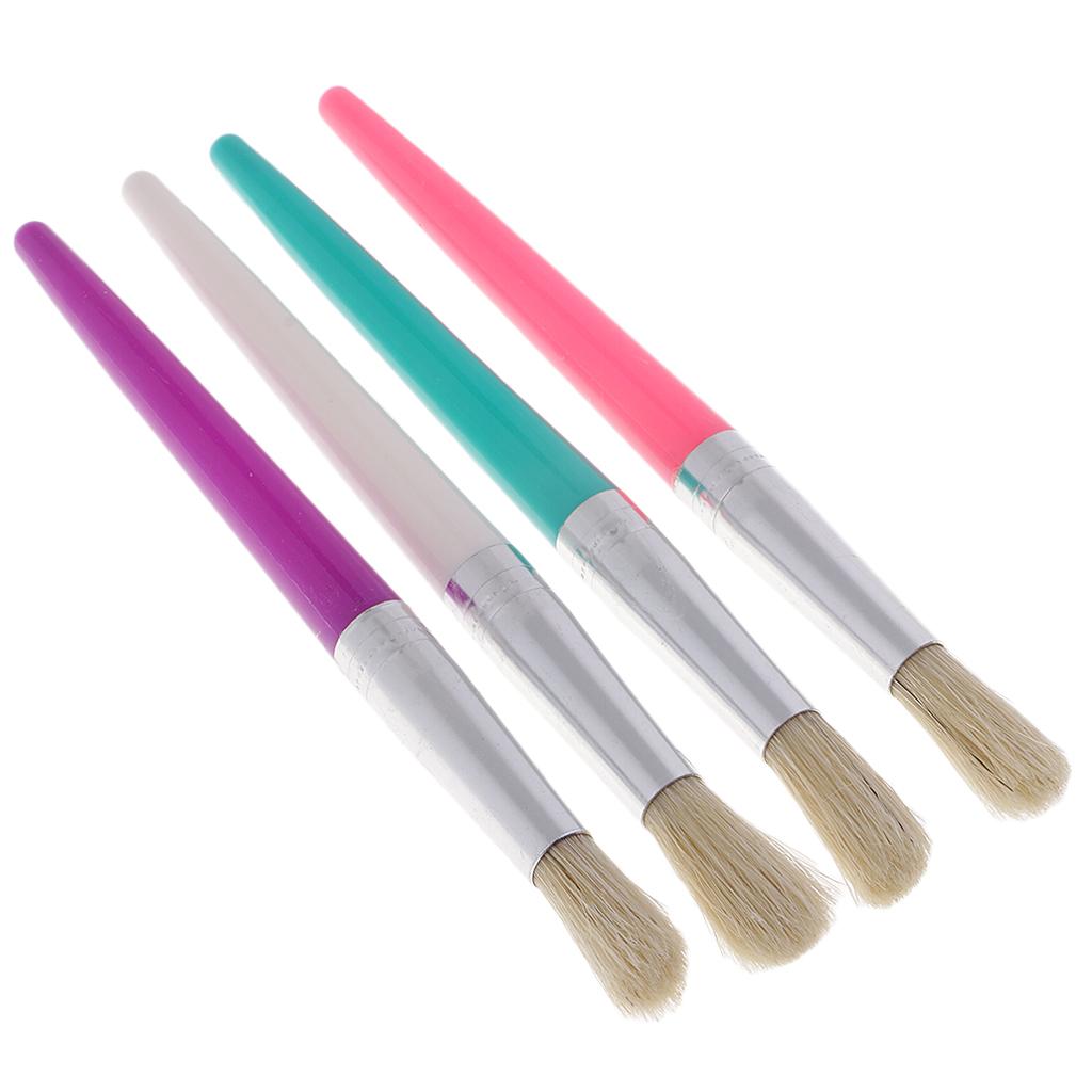 2x4 Pieces Kid Artist Paint Brushes Set Watercolor Acrylic Oil Painting Pens