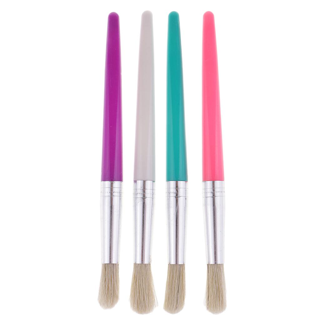 3x4 Pieces Kid Artist Paint Brushes Set Watercolor Acrylic Oil Painting Pens