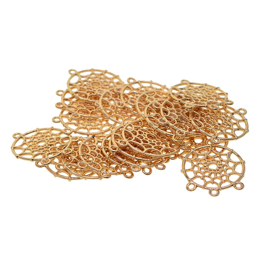 4x20 Pieces Dream Catcher Pendants Charms for Jewelry Making DIY Necklace Gold