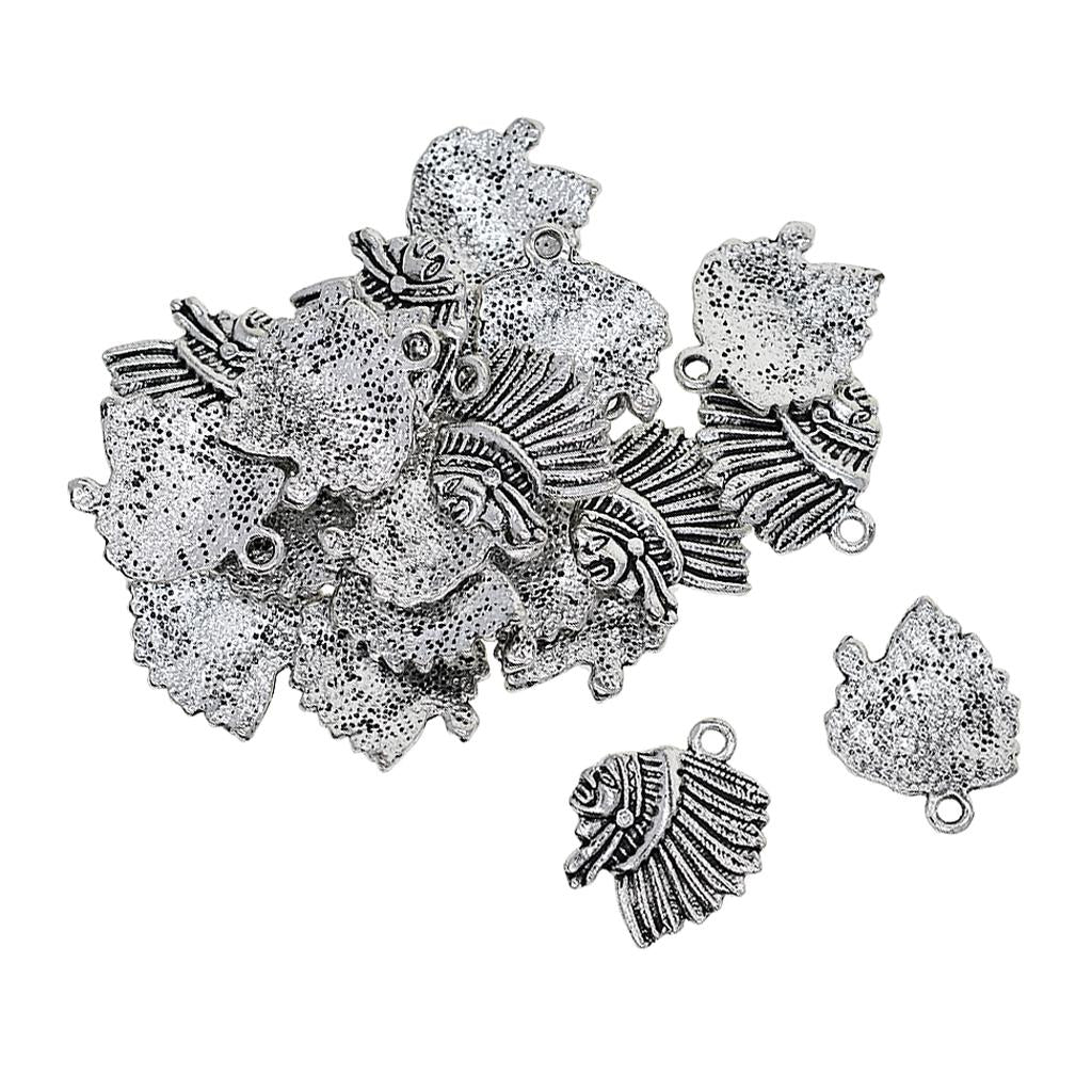 3x30 Pieces Tibetan Silver Indian Chief Head Charms Pendant For DIY Jewelry