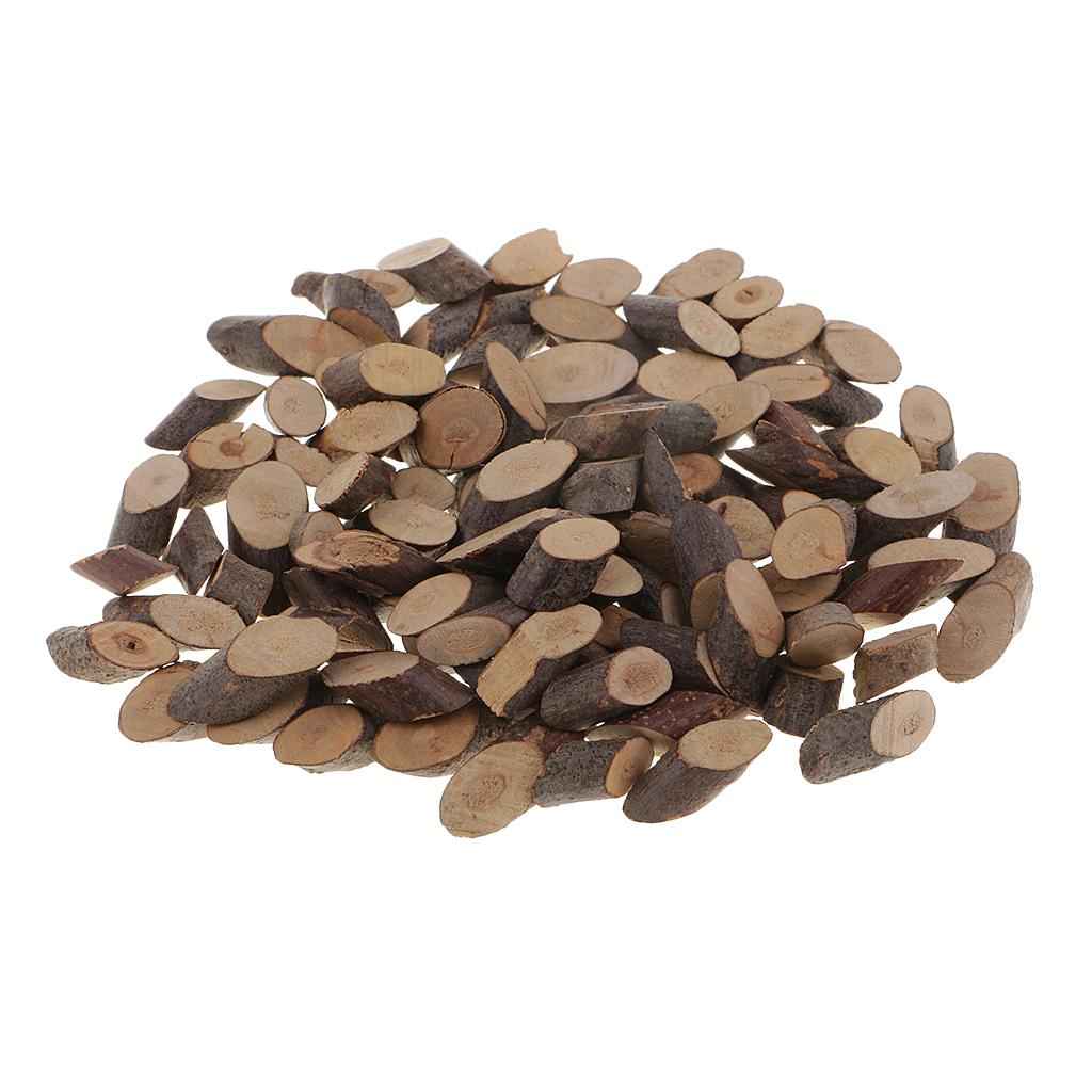 100 Pieces Natural Tree Bark Small Wood Slices Wedding Christmas Home Decor