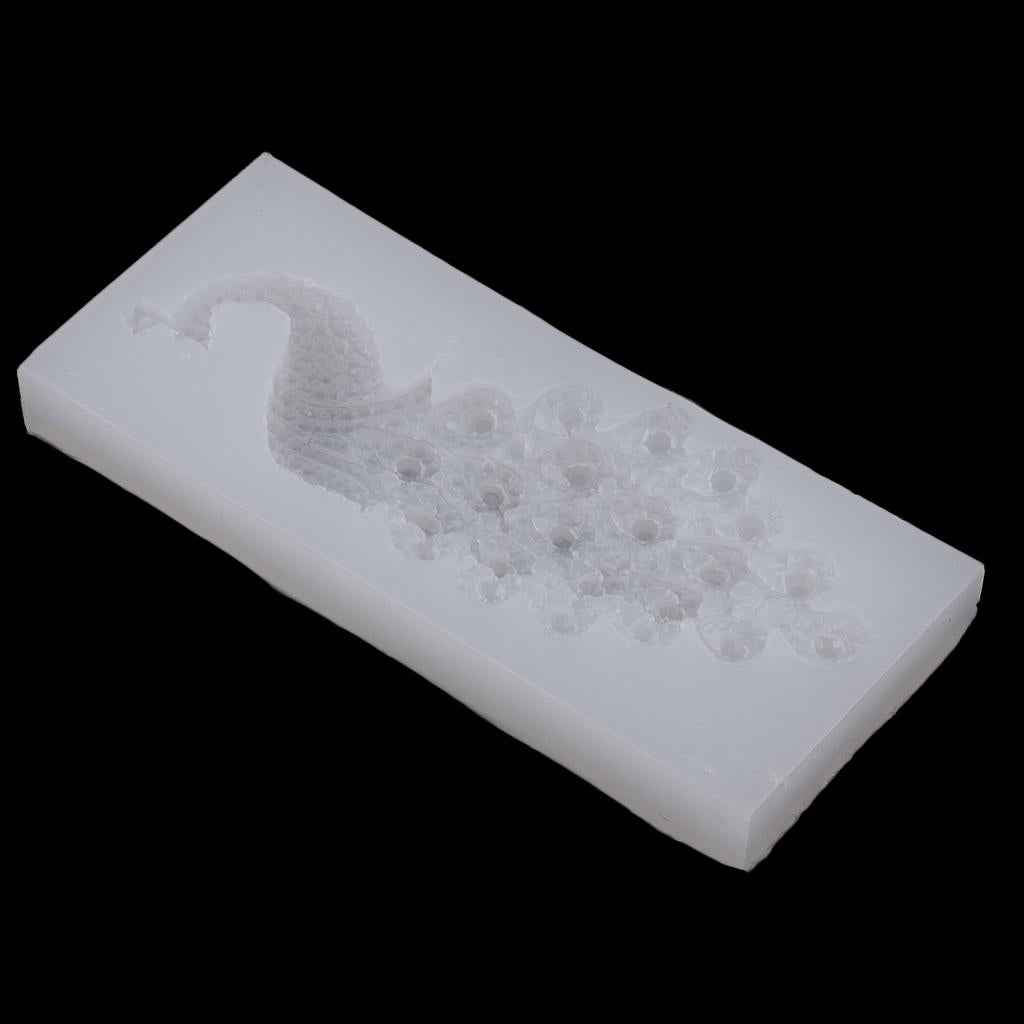 DIY Peacock Style Sugar Craft Silicone Moulds Cake Decor Baking Accessory Chocolate Soap Molds 3D
