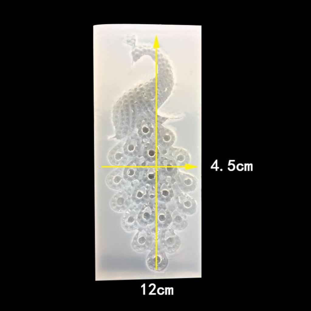 DIY Peacock Style Sugar Craft Silicone Moulds Cake Decor Baking Accessory Chocolate Soap Molds 3D