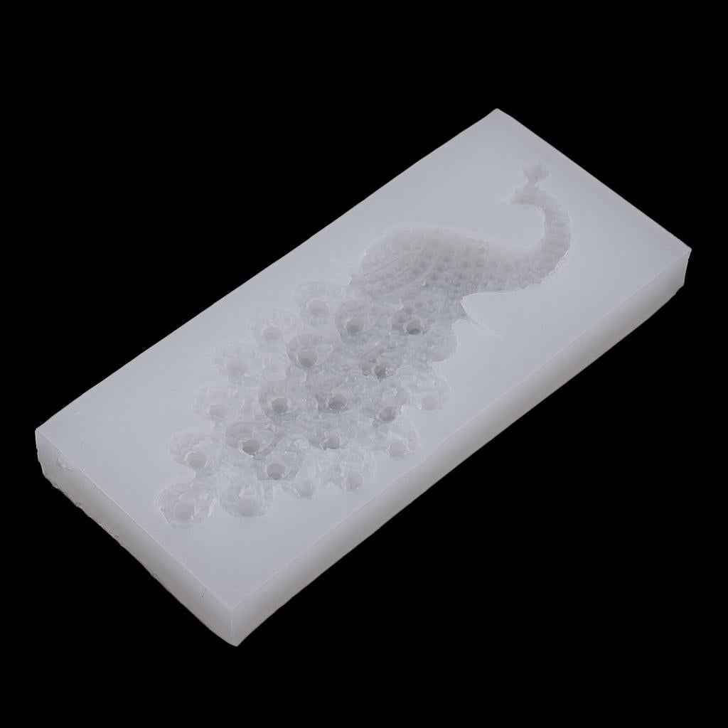DIY Peacock Style Sugar Craft Silicone Moulds Cake Decor Baking Accessory Chocolate Soap Molds 3D