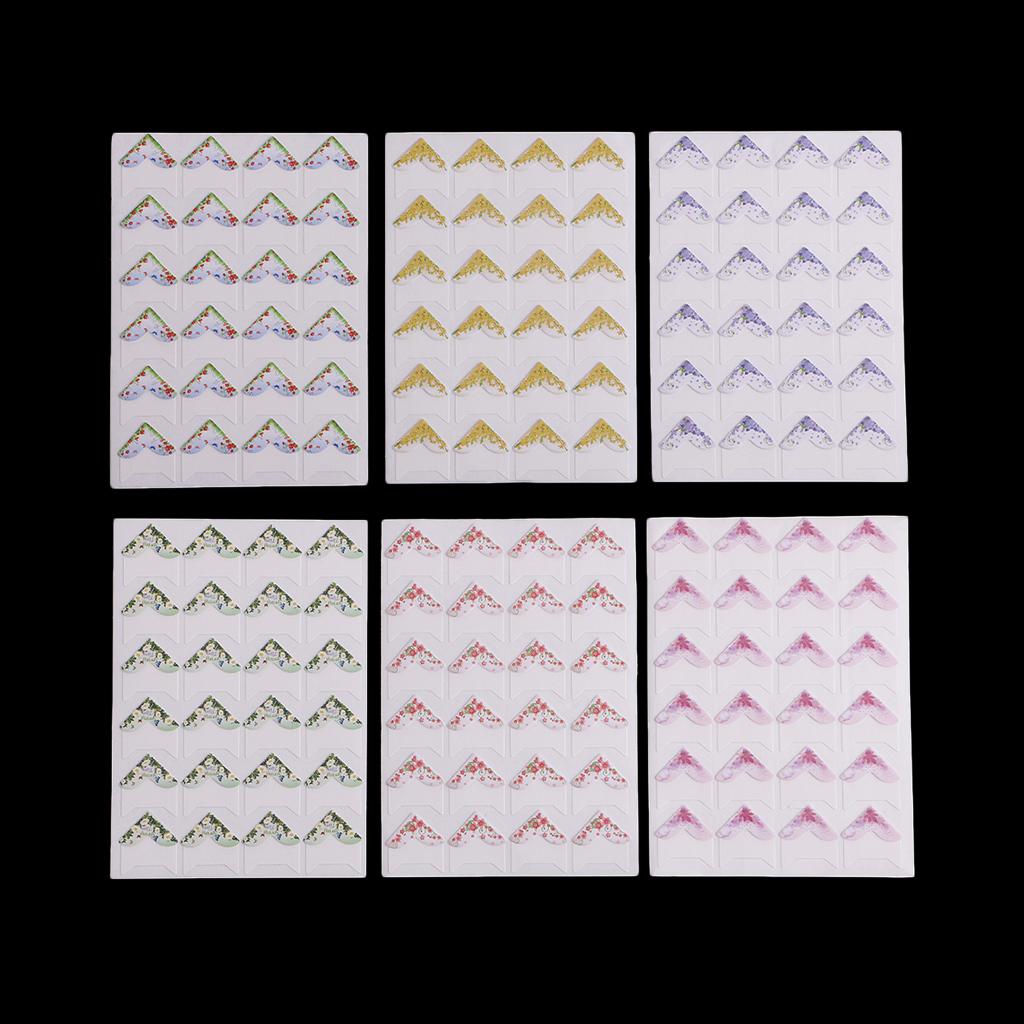 3x6 Sheets Mounting Photo Sticker Paper Corner Sticker for Scrapbooking Album