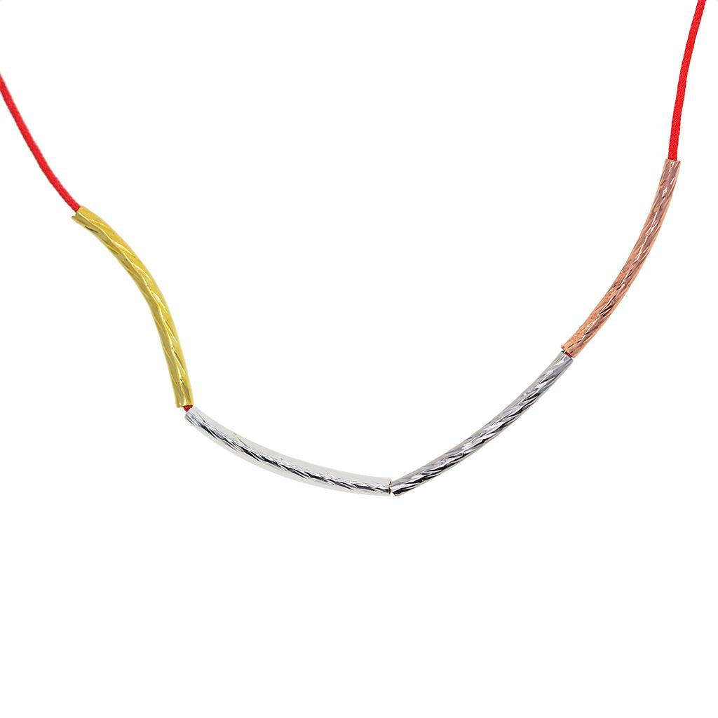 200 Pieces 4 Colors Engraved Curved Tube Noodle Beads Jewelry Making 25x2mm