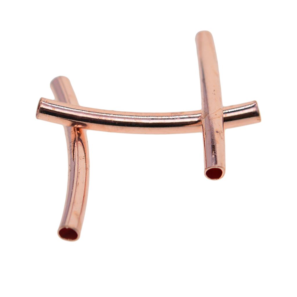 3x50pcs Beading Tube Beads Smooth Tube Finding Jewelry Making DIY Rose Gold