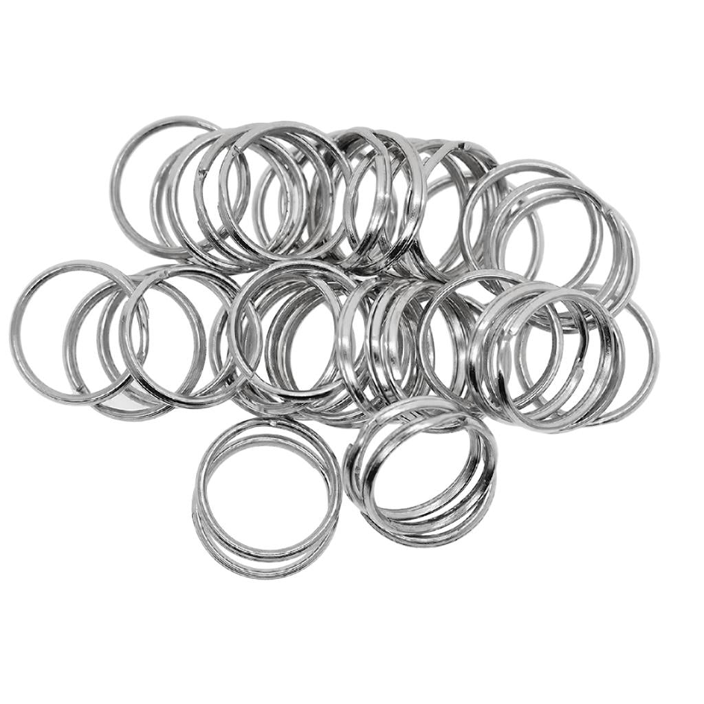 6x50 Pieces Iron Round Split Key Rings Keyrings Loop Jewelry Findings 20mm