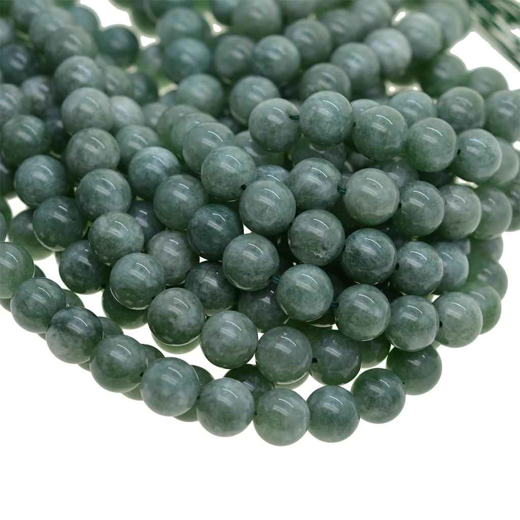 Malay Jade Green Jewelry Making Loose Round Beads 15 inch 6mm