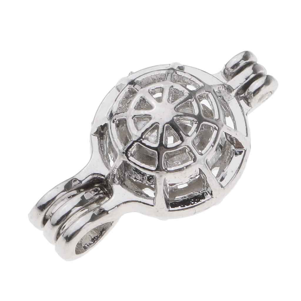DIY Bead Cage Locket Pendant Charms Essential Oil Diffuser Necklace web