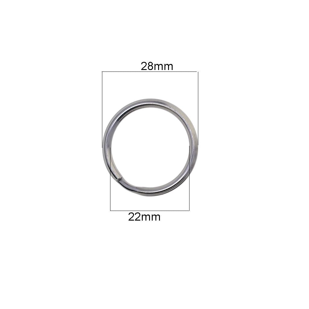 3x10 Pieces Stainless Steel Double Split Ring Key Rings Keychain DIY Findings