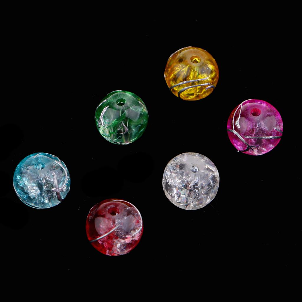 3x100Pcs Glass Round Spacer Loose Beads 8cm for Jewelry Making Findings