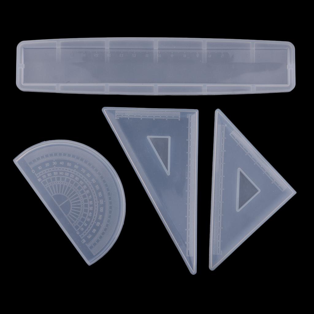 3x4 Pieces Silicone Mould rulers mold crystal Resin casting Craft DIY mold