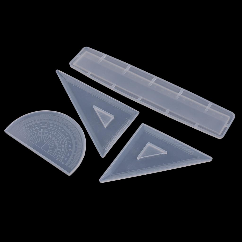 3x4 Pieces Silicone Mould rulers mold crystal Resin casting Craft DIY mold