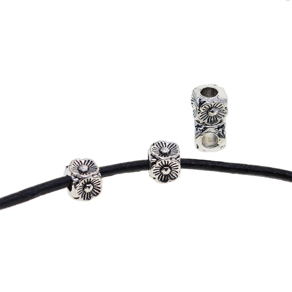 2x100 Pieces Tibetan Silver daisy Spacer Beads Jewelry Findings DIY Accessory