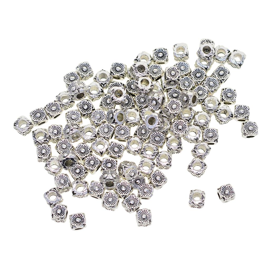 4x100 Pieces Tibetan Silver daisy Spacer Beads Jewelry Findings DIY Accessory