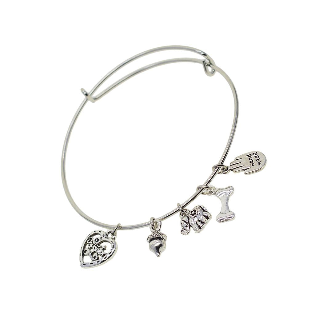 4x50x Tibetan Silver 3D Lucky Cute Elephant daisy flower Charms Jewelry DIY